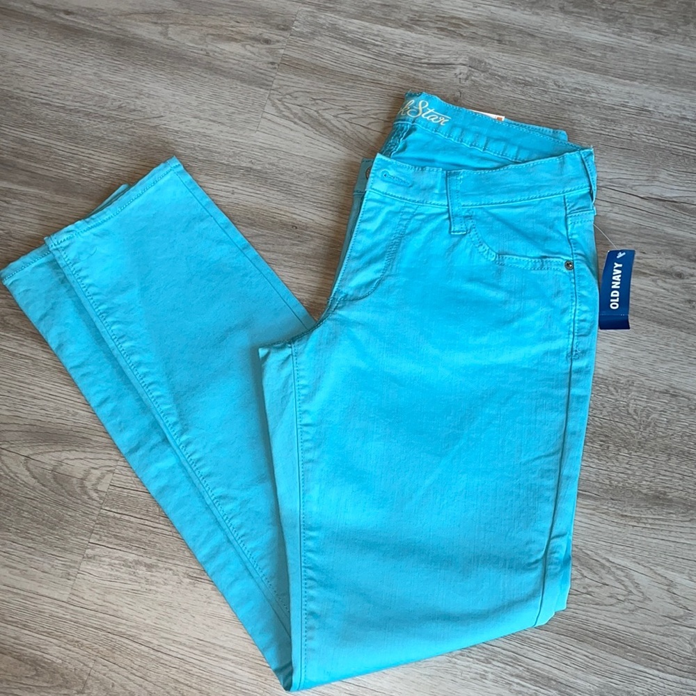 Old navy teal skinny jeans - NWT- size 10